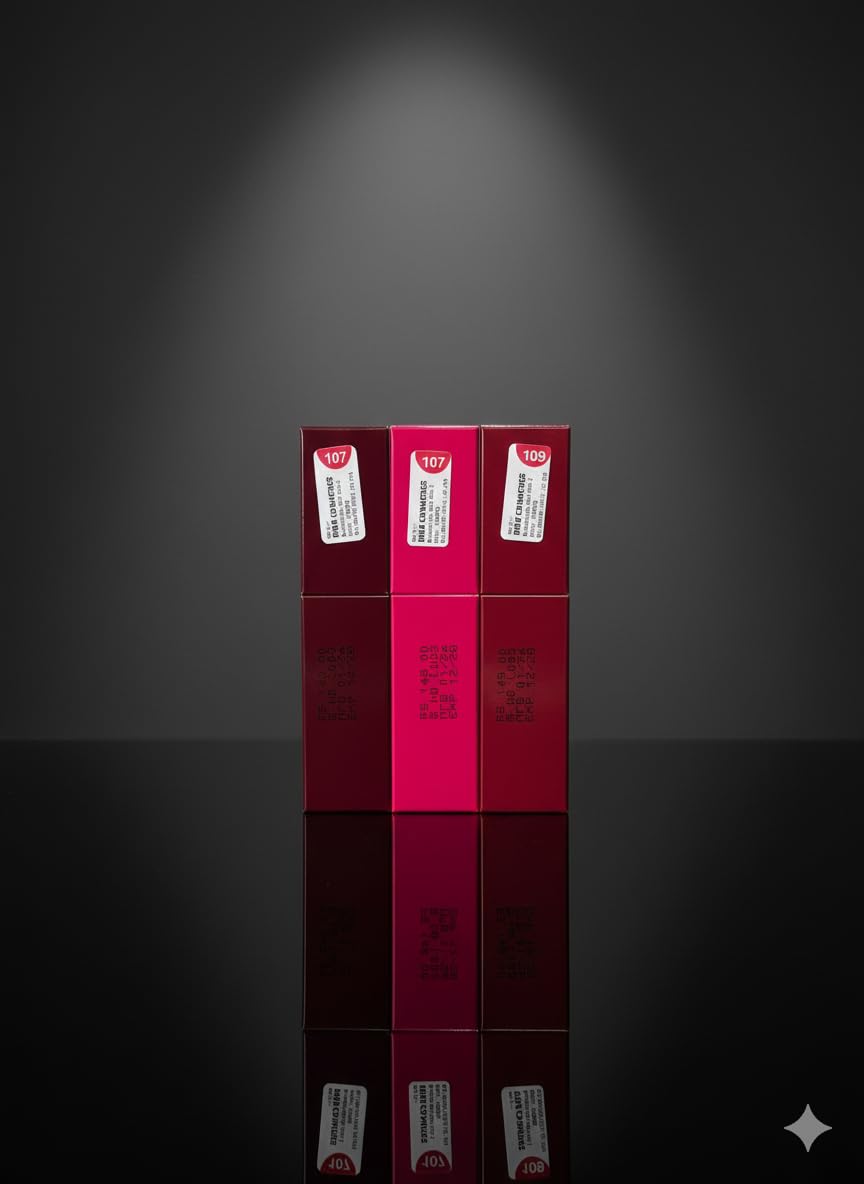 RIAN SPAGLO Liquid Lipstick Set of 3 | Shades 107 Wine Charm, 108 Pink Pop & 109 Berry Crush | Long Stay, Waterproof & Kissproof Matte Finish