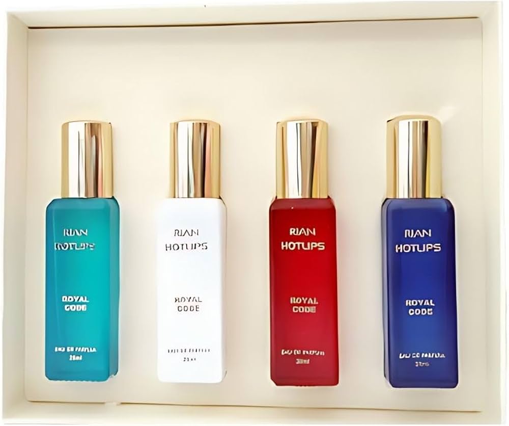 Rian HOTLIPS Mini Perfume Set – Royal Code (Pack of 4, 20ml Each)
