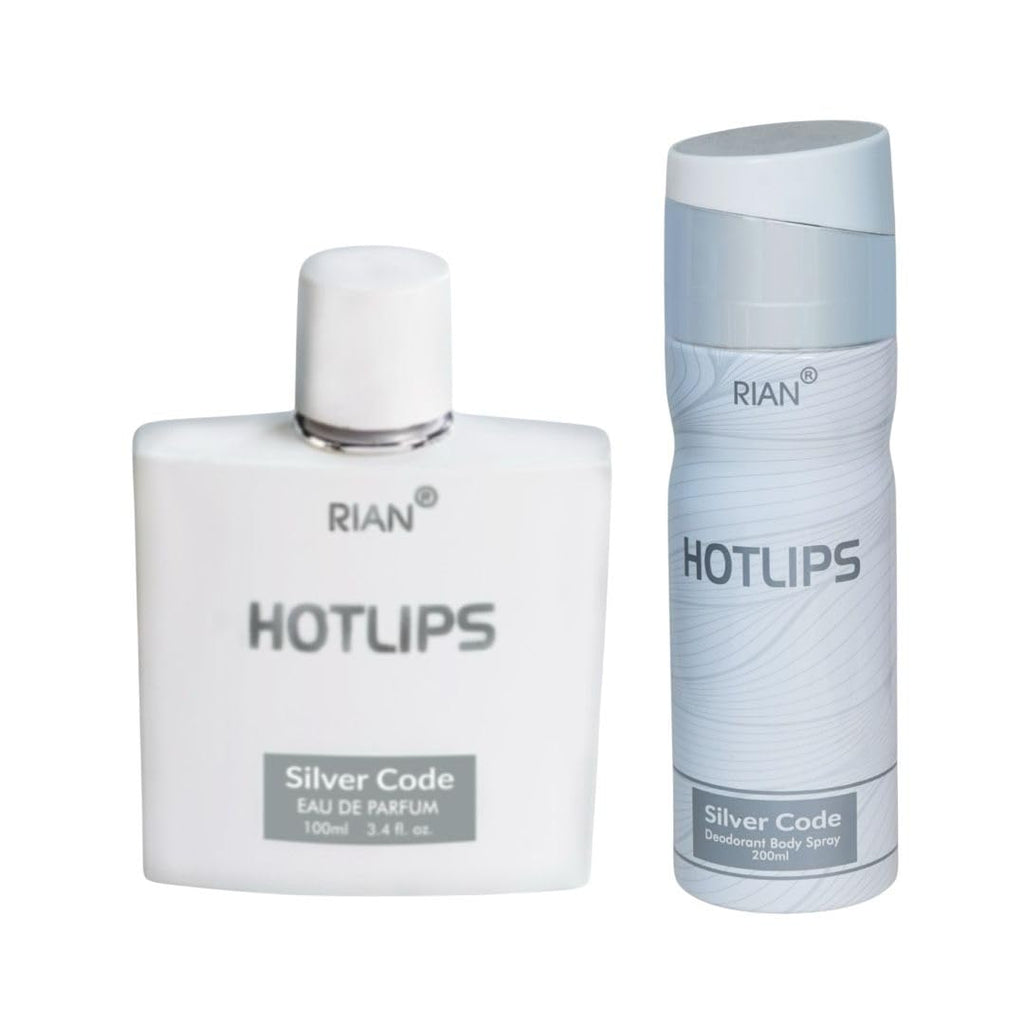 RIAN Hotlips Silver Code Luxury Set – Perfume (100ml) & Deodorant Spray (200ml