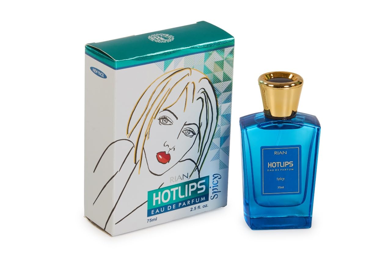 RIAN HOTLIPS Eau de Parfum – Spicy, Long-Lasting Fragrance for Women, 75ml