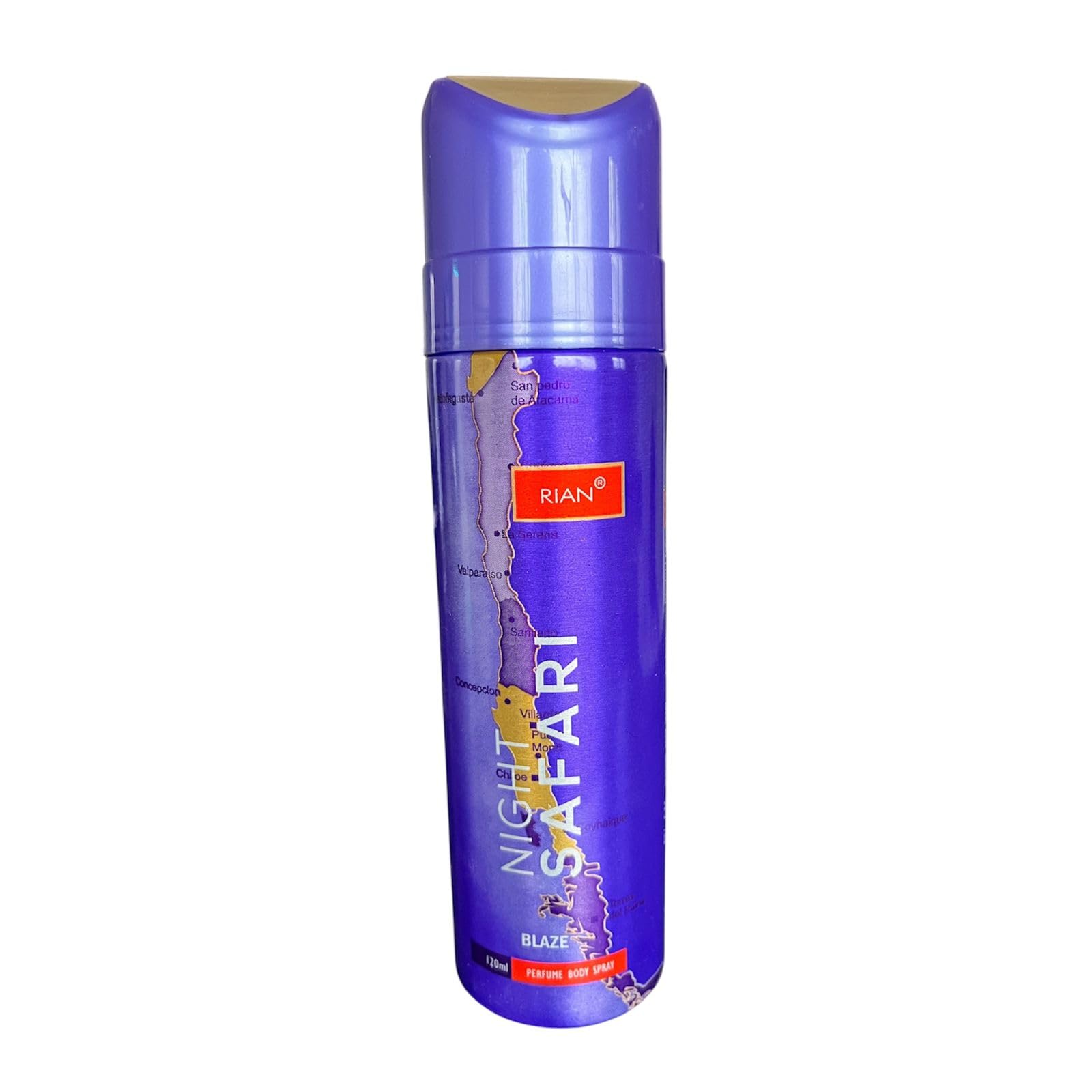 RIAN NIGHT SAFARI Blaze Perfume Body Spray | 0% Gas | Long-Lasting Fragrance | For Men | 120ml