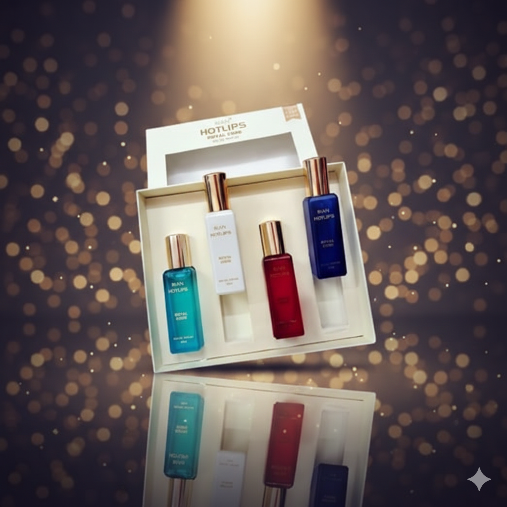 Rian HOTLIPS Mini Perfume Set – Royal Code (Pack of 4, 20ml Each)