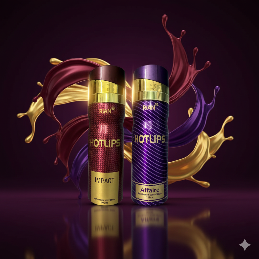 Rian Hot Lips Deodorant Body Spray Combo – Affaire & Impact (2 x 200ml)