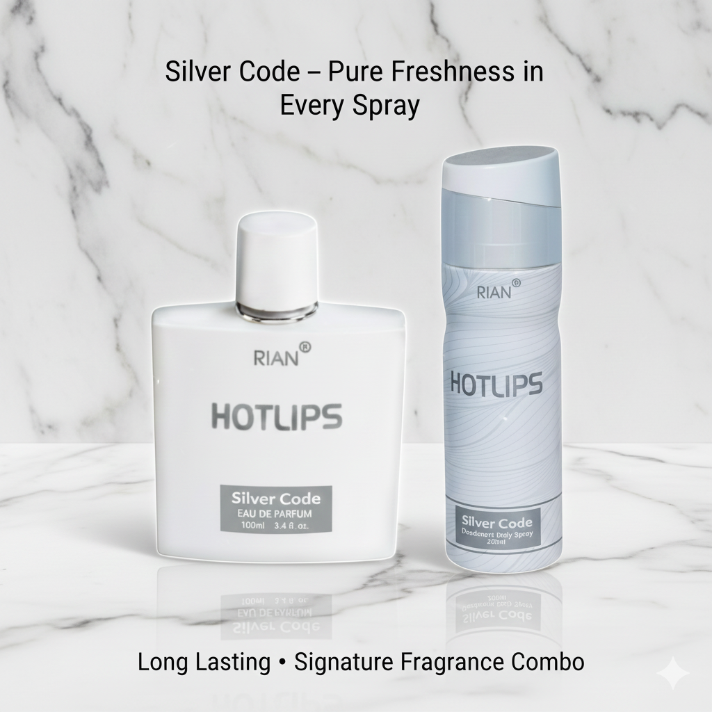 RIAN Hotlips Silver Code Luxury Set – Perfume (100ml) & Deodorant Spray (200ml