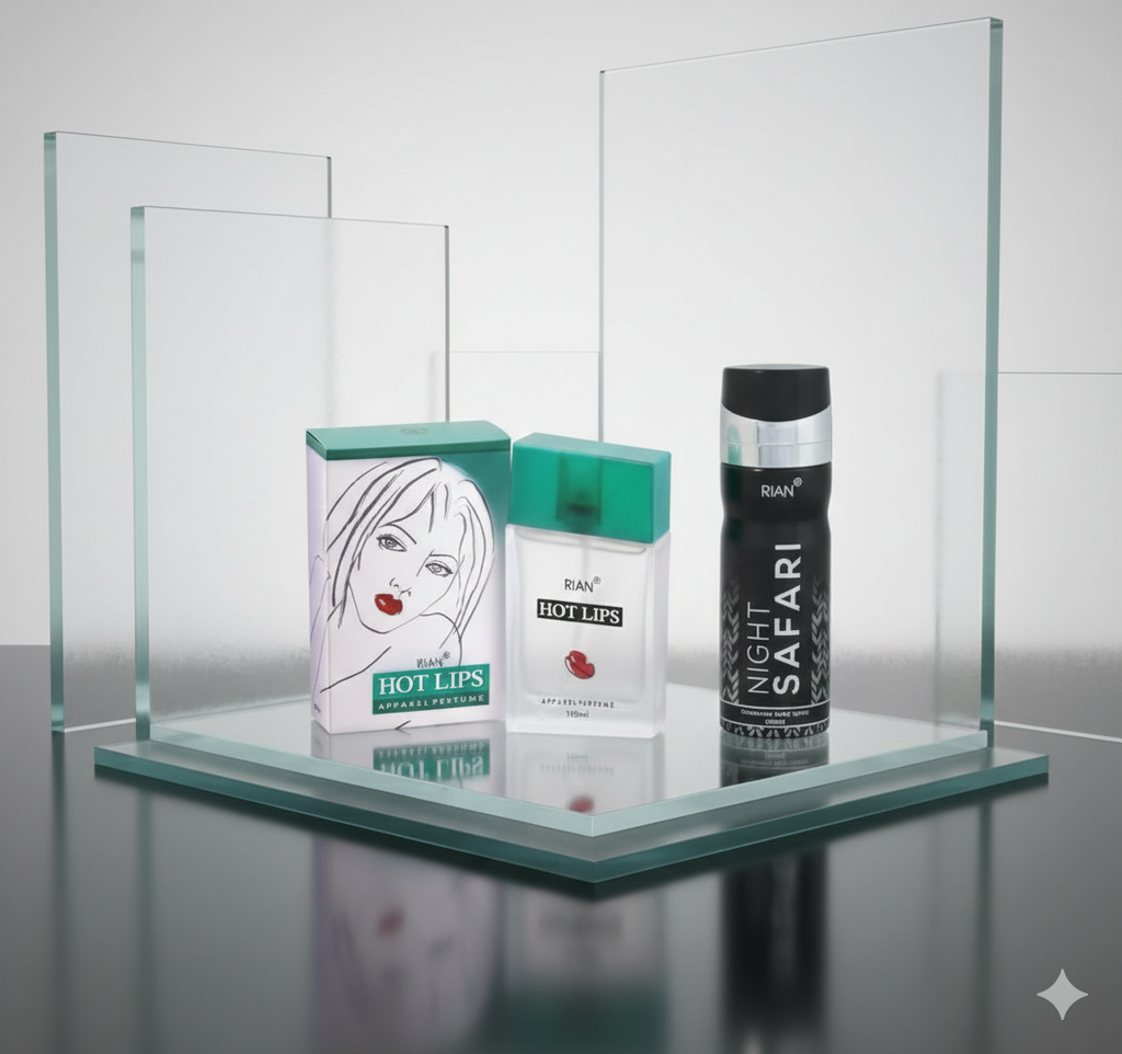 RIAN Hotlips Apparel Perfume (100ml) & Night Safari Deodorant (200ml) Combo