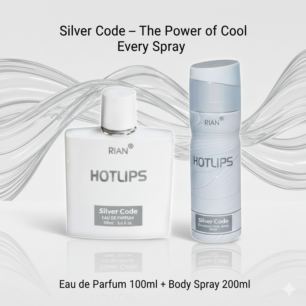 RIAN Hotlips Silver Code Luxury Set – Perfume (100ml) & Deodorant Spray (200ml