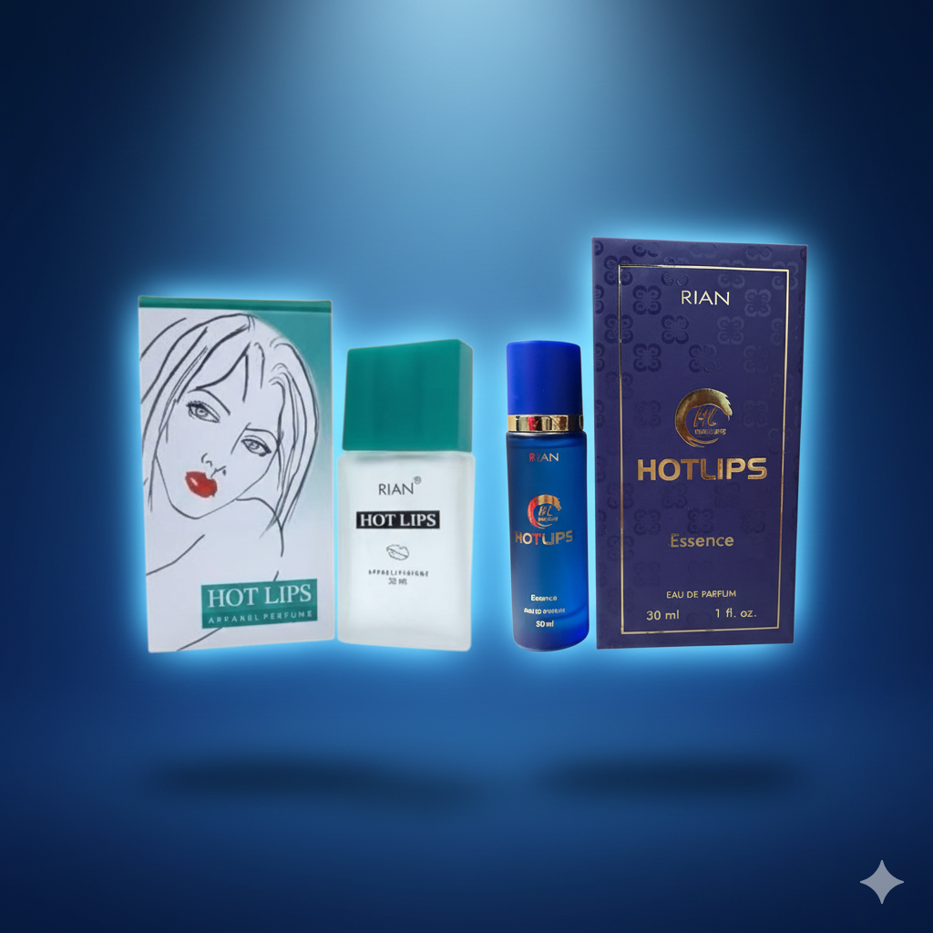 RIAN Hot Lips Perfume & Essence Combo – 30ml Apparel Perfume + 30ml Eau de Parfum