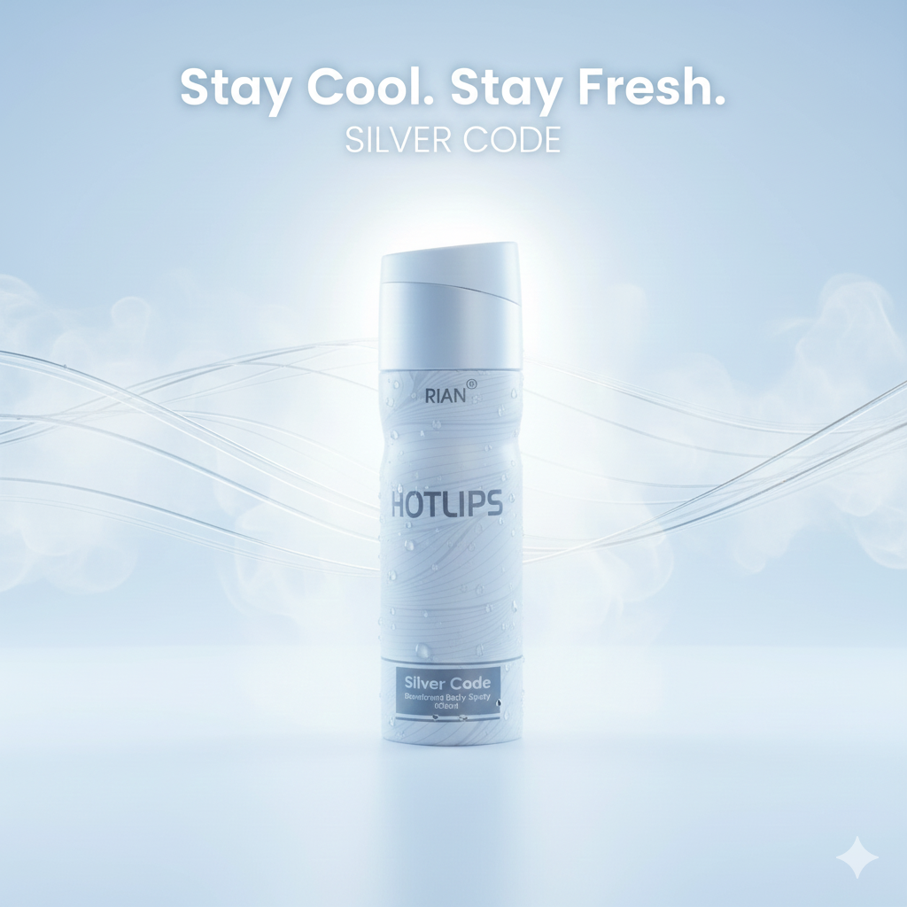 RIAN Hotlips Silver Code Deodorant Body Spray - 200ml