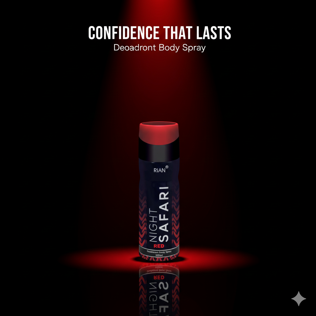 RIAN Night Safari Red Deodorant Body Spray (200 ml)