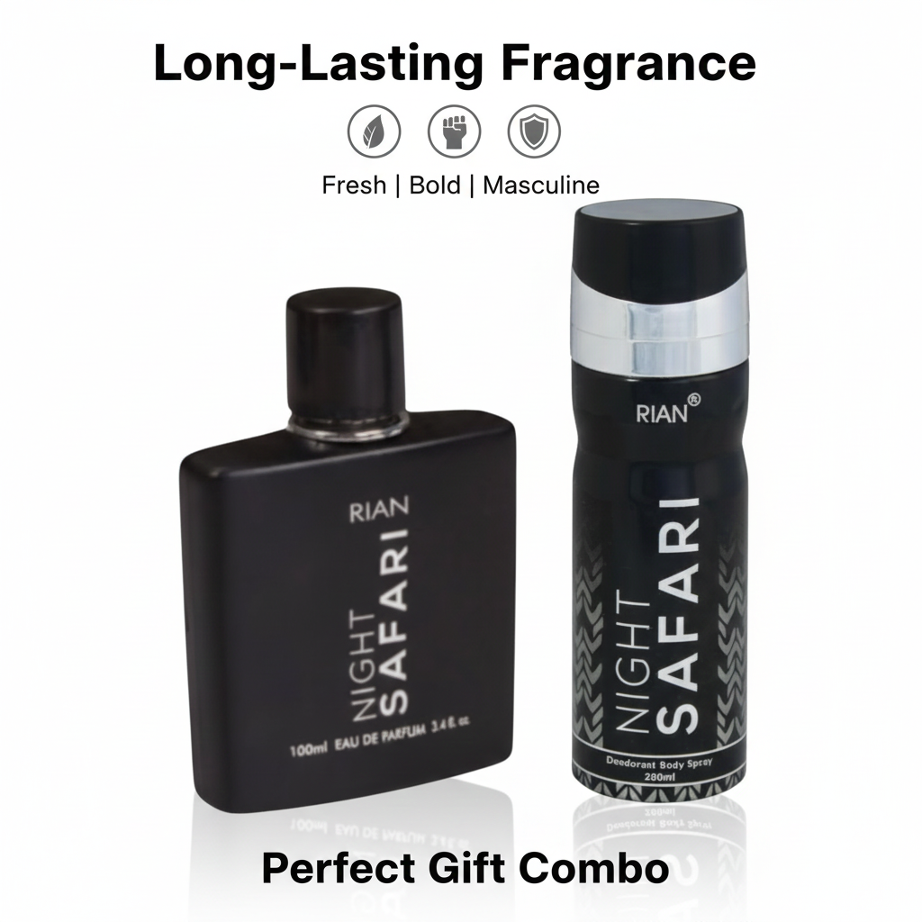 RIAN Night Safari Gift Set – Perfume (100ml) & Deodorant Spray (200ml)