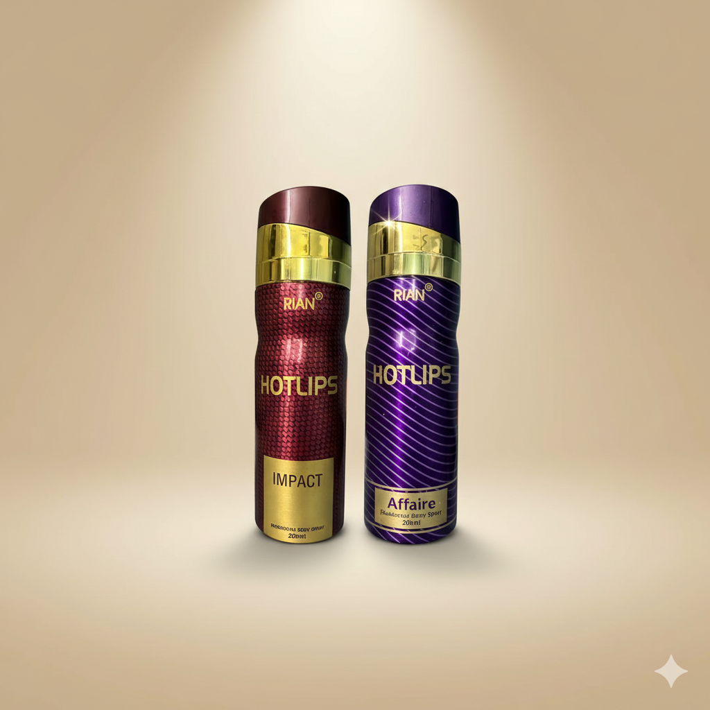 Rian Hot Lips Deodorant Body Spray Combo – Affaire & Impact (2 x 200ml)