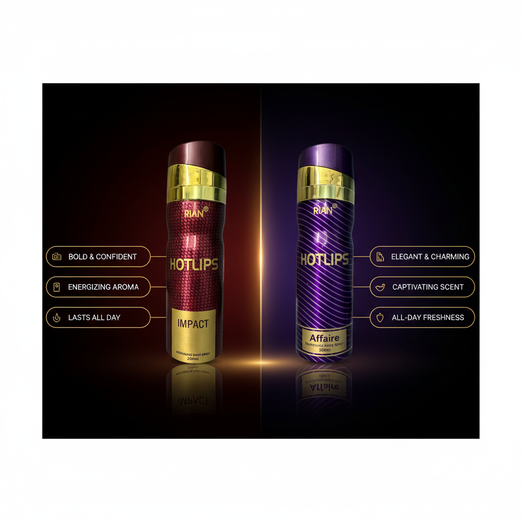 Rian Hot Lips Deodorant Body Spray Combo – Affaire & Impact (2 x 200ml)