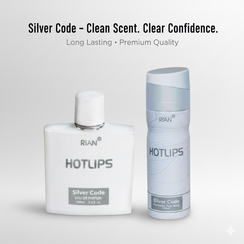 RIAN Hotlips Silver Code Luxury Set – Perfume (100ml) & Deodorant Spray (200ml