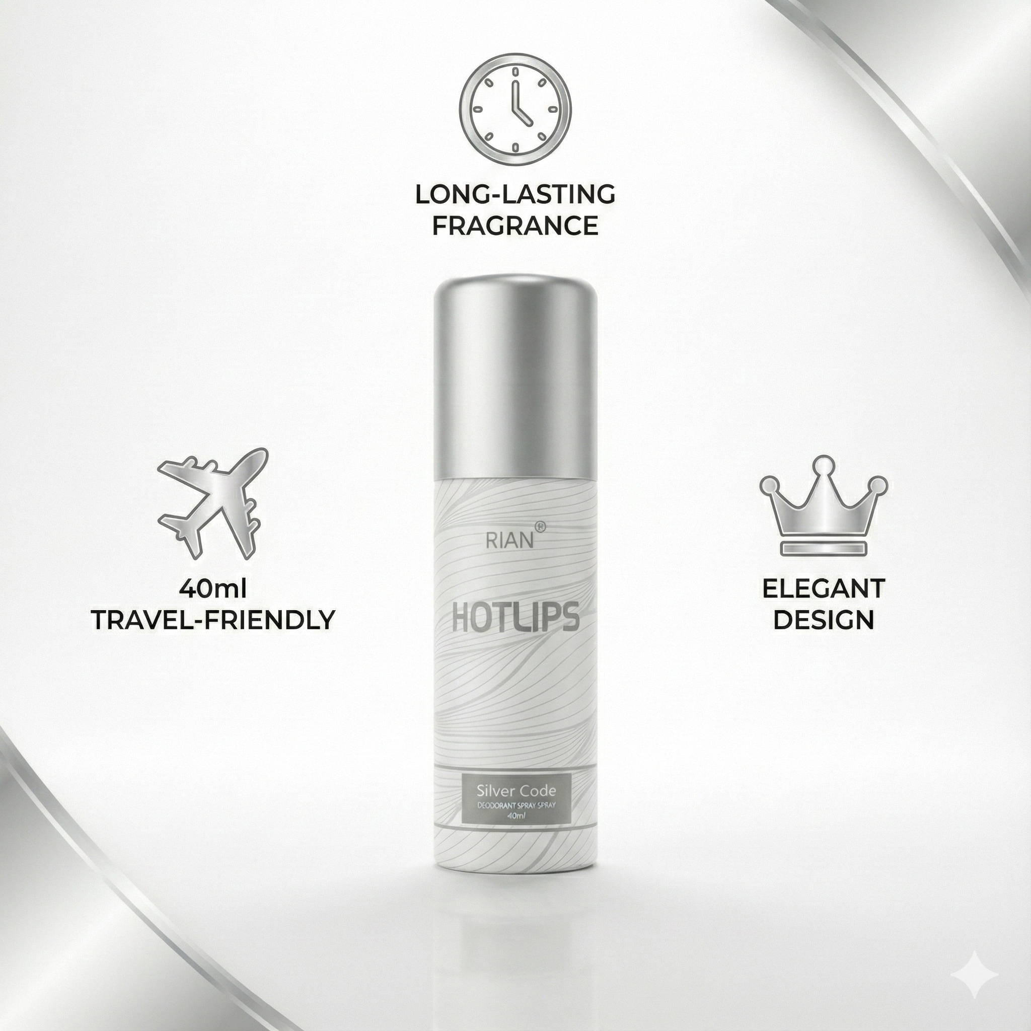 RIAN Silver Code Deodorant Body Spray – 40ml