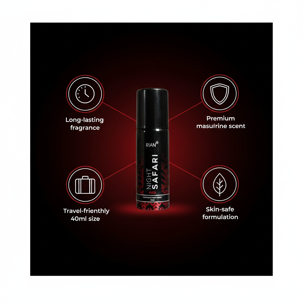RIAN Hot Lips Royal Code Deodorant Body Spray – 40ml | Bold & Fresh Fragrance | Long-Lasting Protection | Travel Size | For Men & Women | Skin Friendly