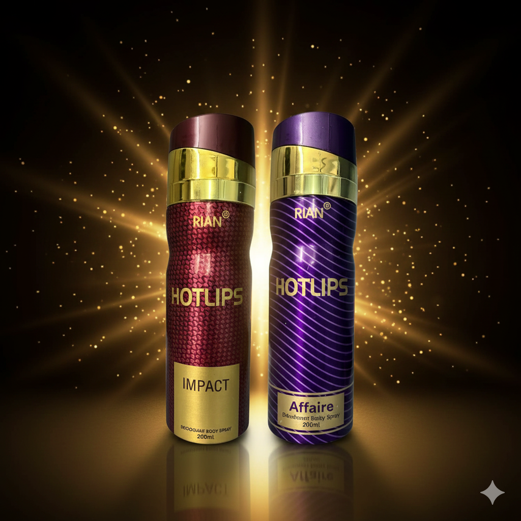 Rian Hot Lips Deodorant Body Spray Combo – Affaire & Impact (2 x 200ml)