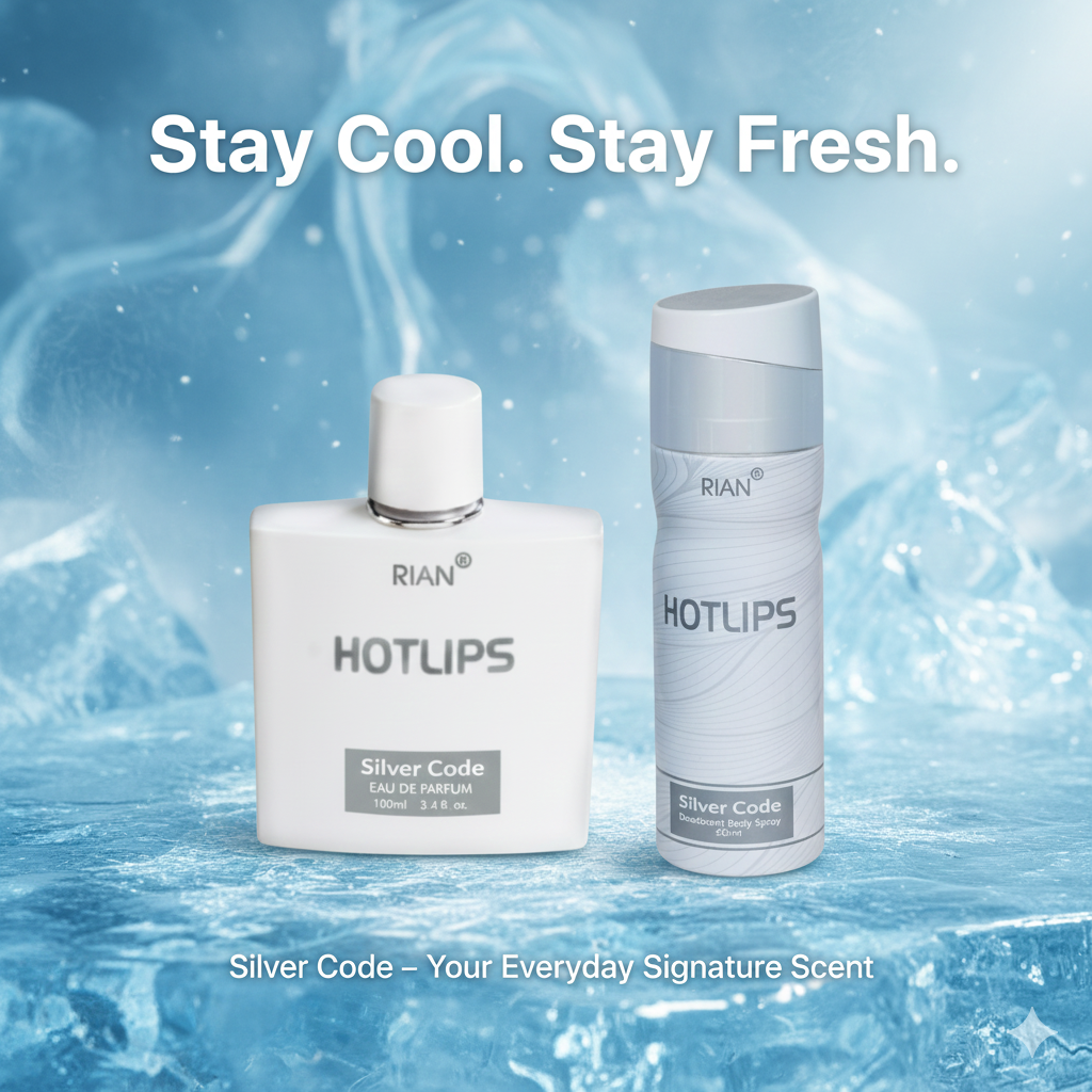 RIAN Hotlips Silver Code Luxury Set – Perfume (100ml) & Deodorant Spray (200ml
