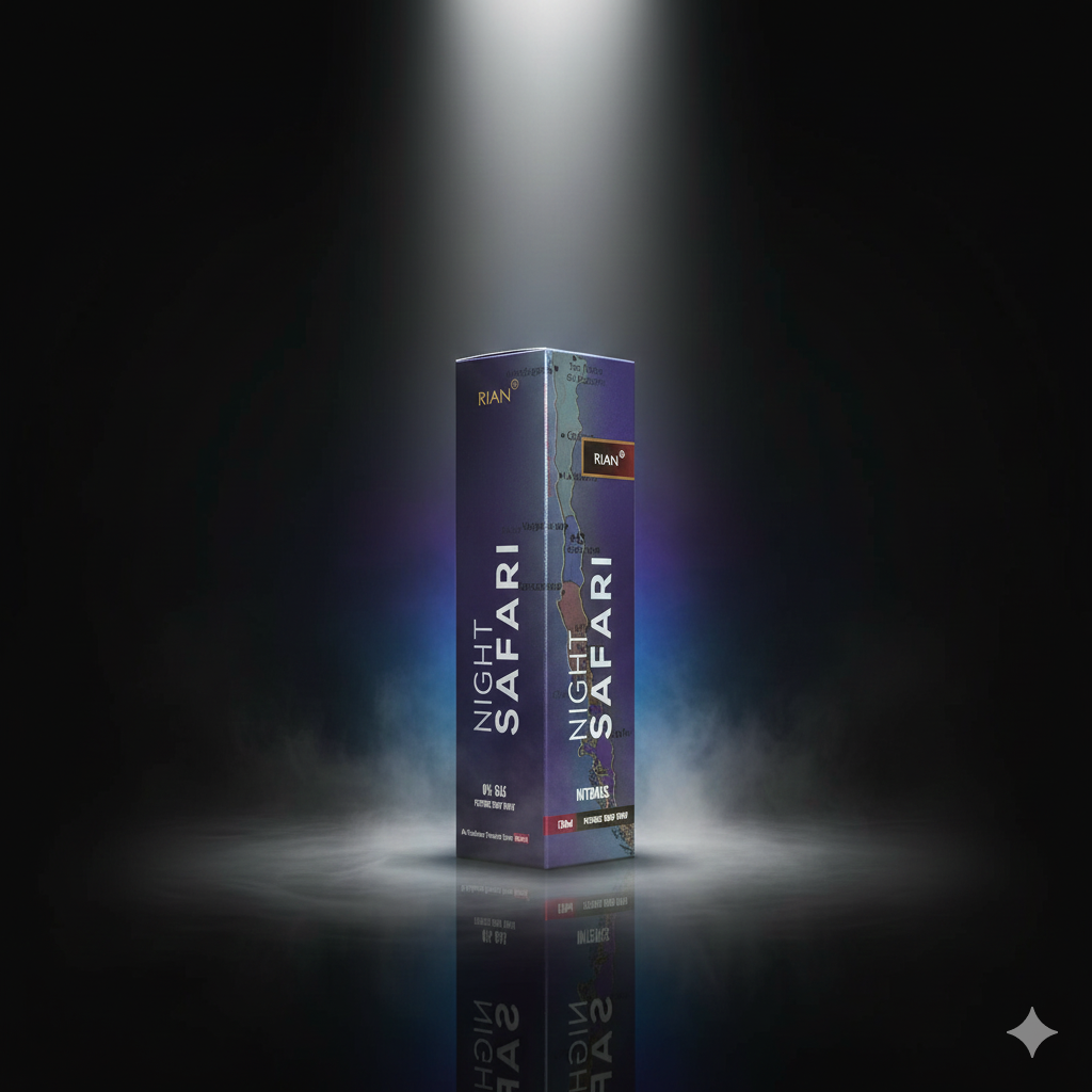 RIAN NIGHT SAFARI Intense Perfume Body Spray | 0% Gas | Long-Lasting Masculine Fragrance | For Men | 120ml