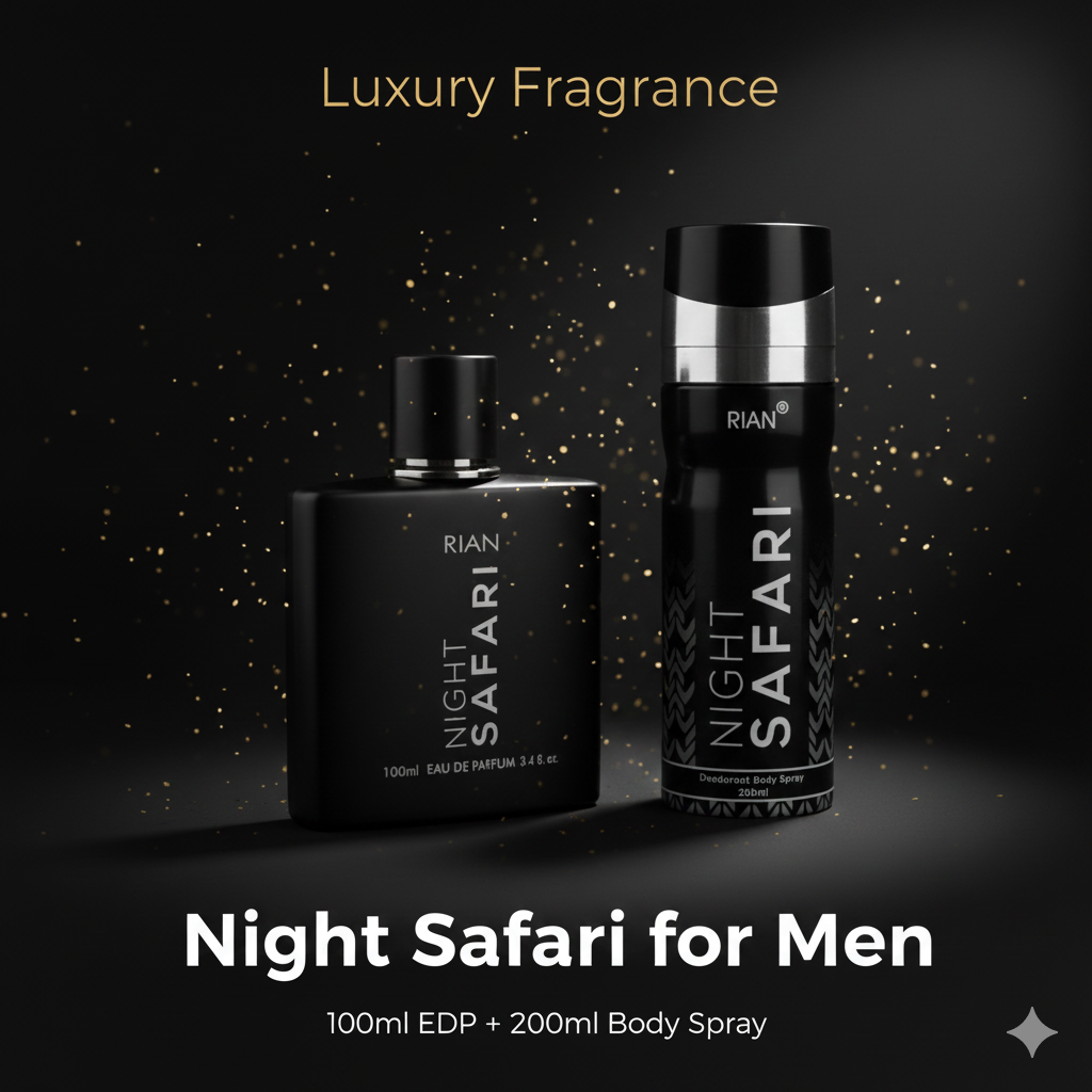 RIAN Night Safari Gift Set – Perfume (100ml) & Deodorant Spray (200ml)