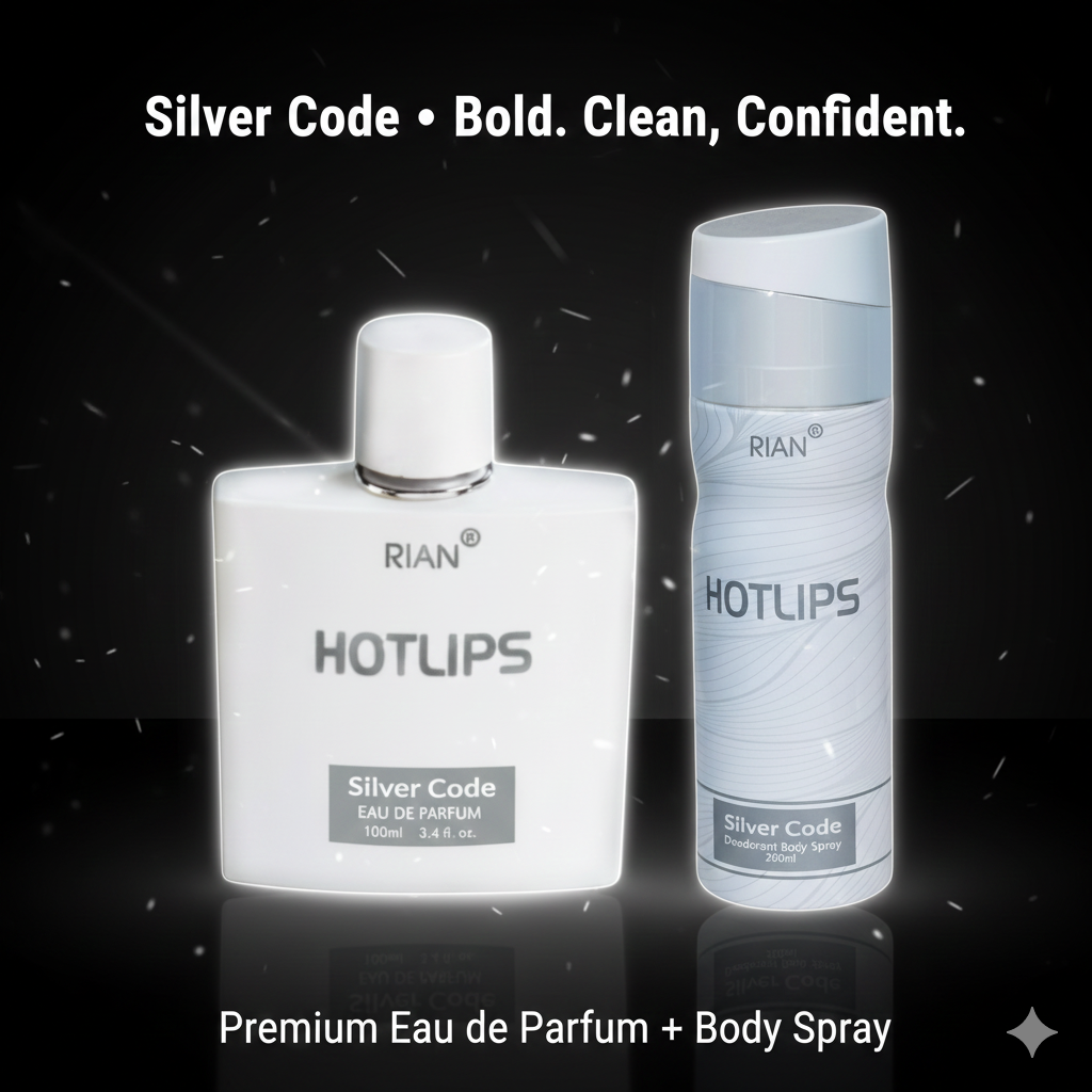 RIAN Hotlips Silver Code Luxury Set – Perfume (100ml) & Deodorant Spray (200ml