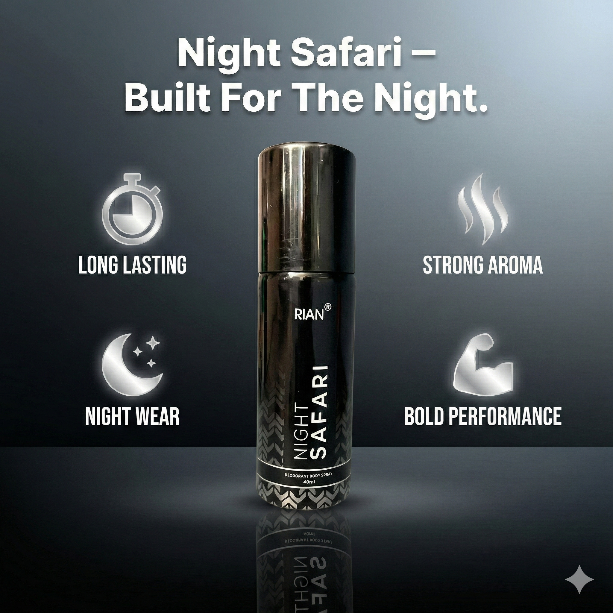 RIAN Night Safari Deodorant Body Spray 40ml