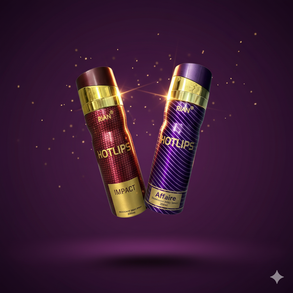 Rian Hot Lips Deodorant Body Spray Combo – Affaire & Impact (2 x 200ml)