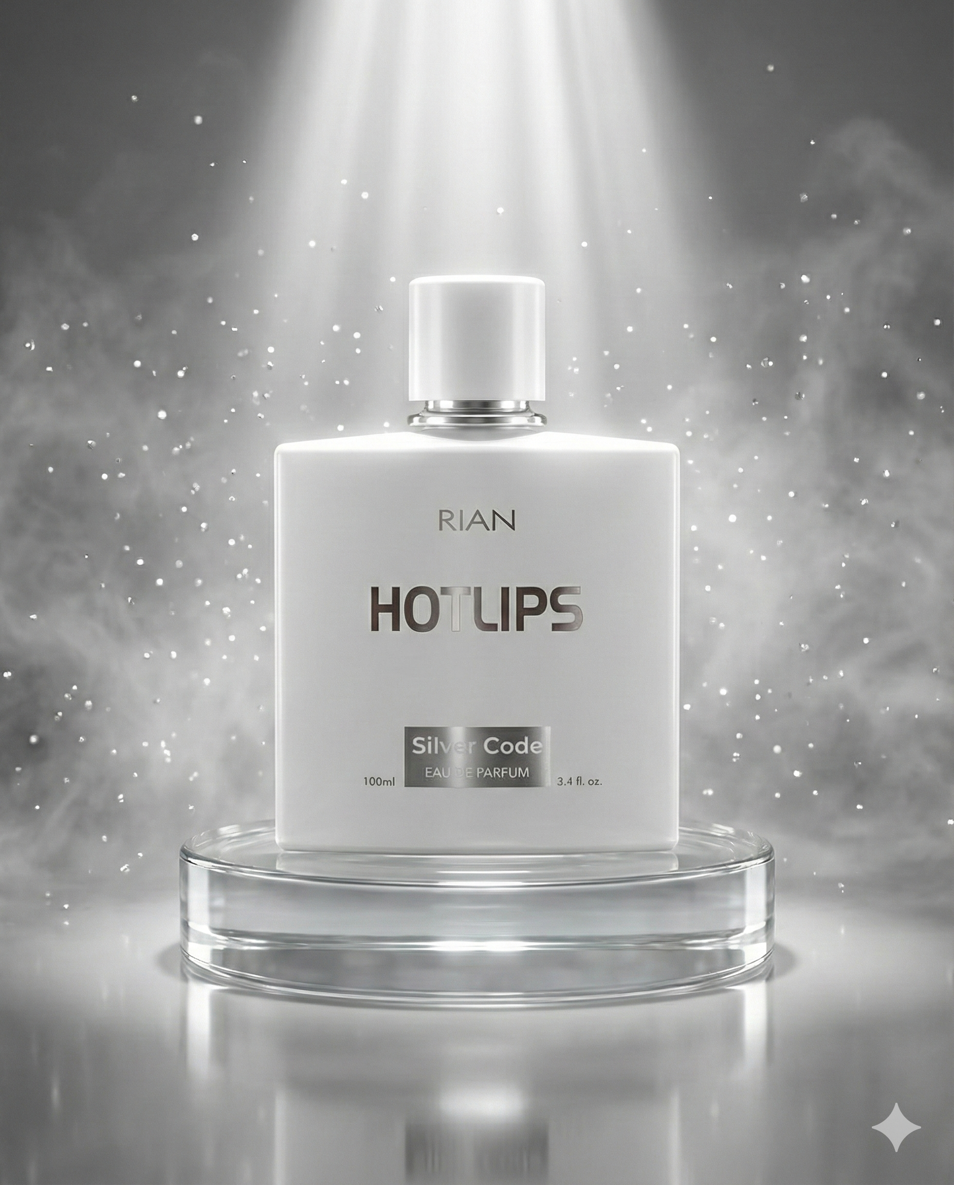 RIAN HOTLIPS Silver Code Eau de Parfum 100ml – Long-Lasting Premium Fragrance for Men & Women