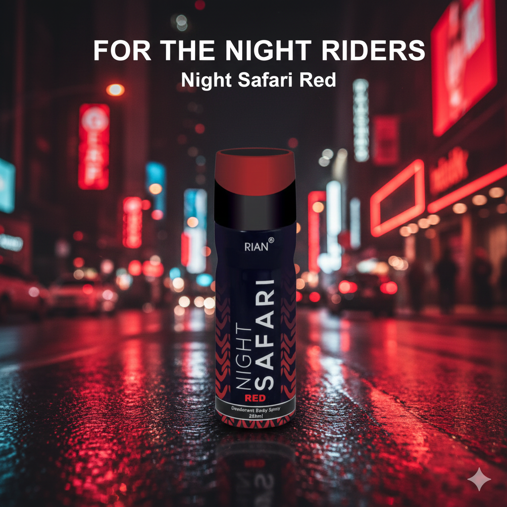 RIAN Night Safari Red Deodorant Body Spray (200 ml)