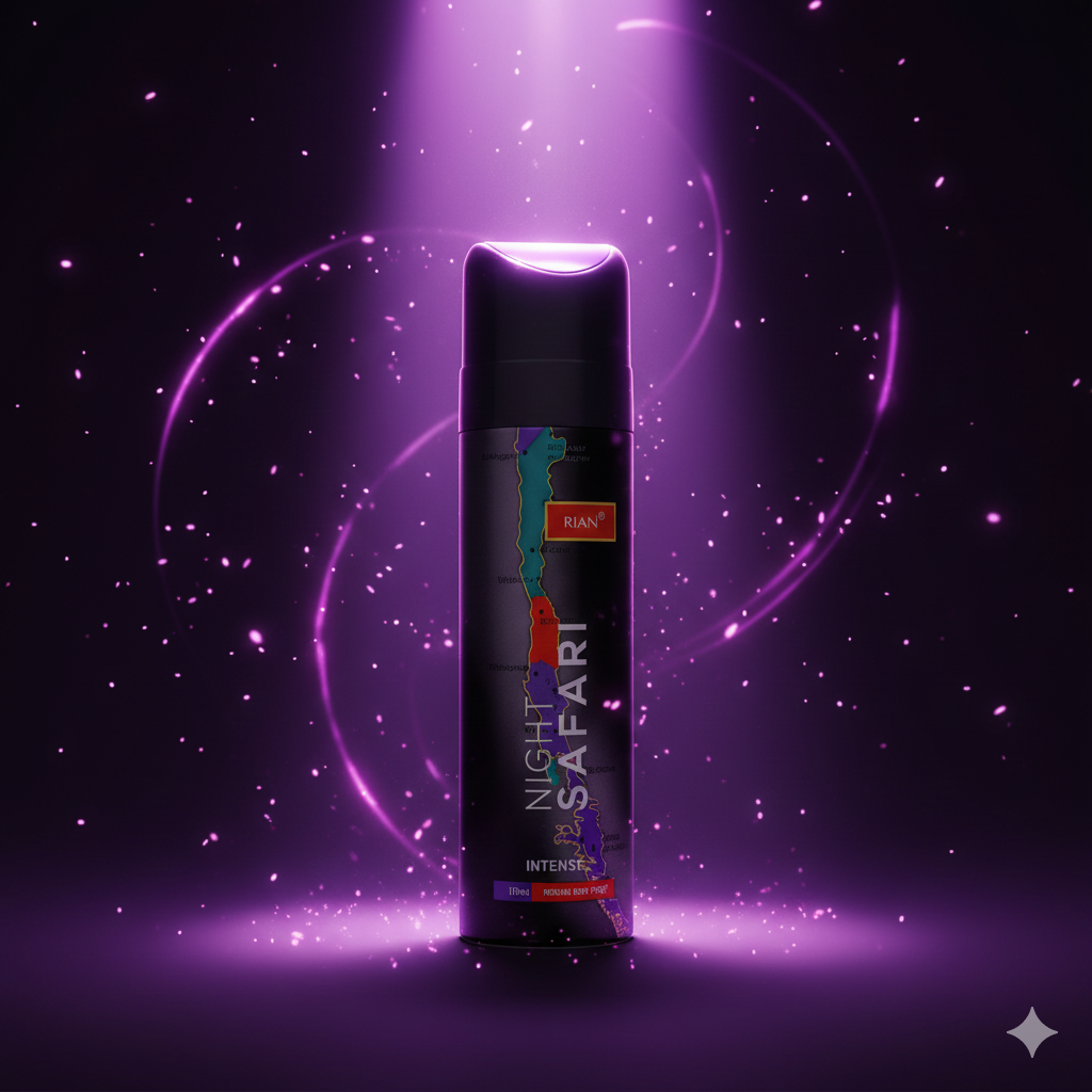 RIAN NIGHT SAFARI Intense Perfume Body Spray | 0% Gas | Long-Lasting Masculine Fragrance | For Men | 120ml