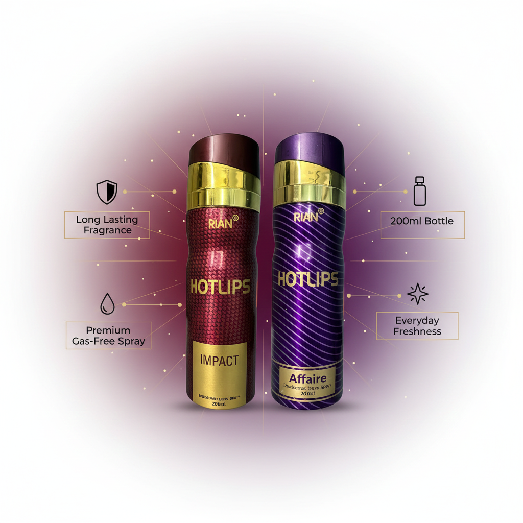 Rian Hot Lips Deodorant Body Spray Combo – Affaire & Impact (2 x 200ml)
