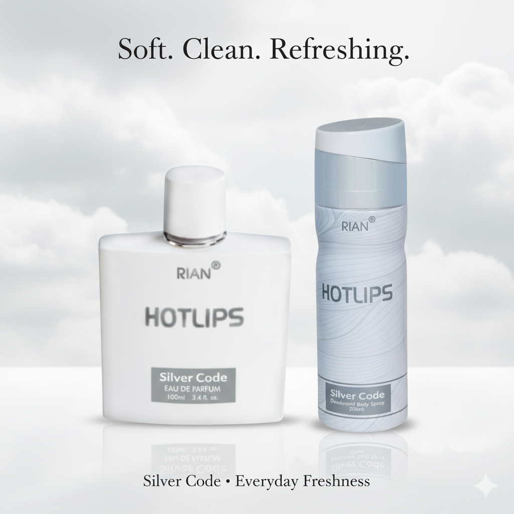 RIAN Hotlips Silver Code Luxury Set – Perfume (100ml) & Deodorant Spray (200ml