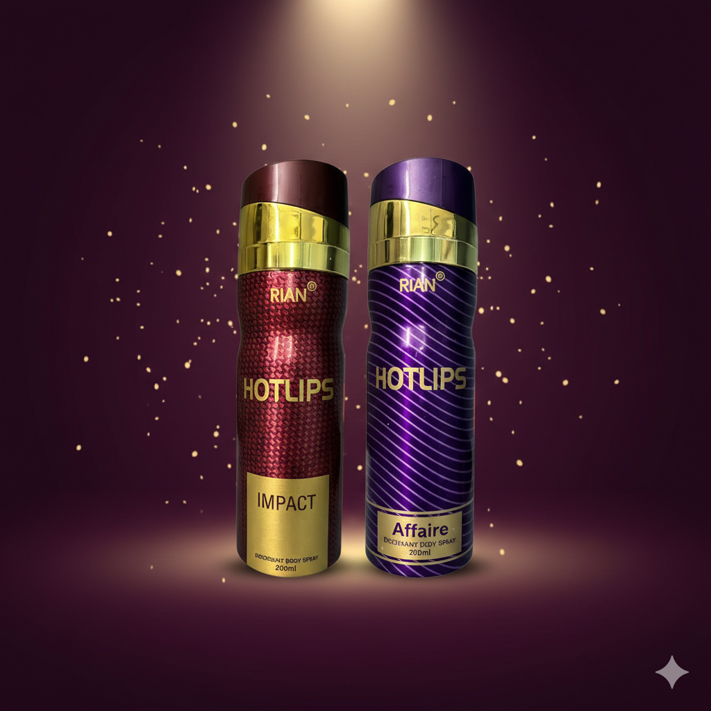 Rian Hot Lips Deodorant Body Spray Combo – Affaire & Impact (2 x 200ml)